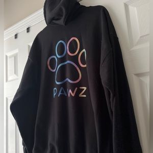 PAWZ Unisex Rainbow Classic College Hooded Sweatshirt (EUC)